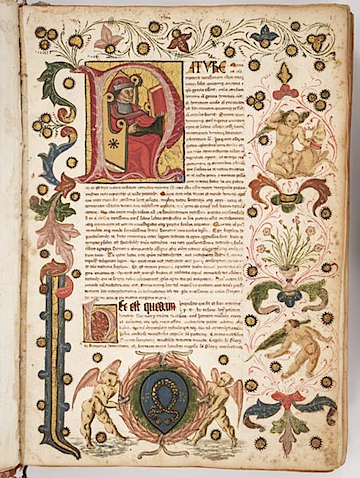 Страница средневекового манускрипта. Маргиналии