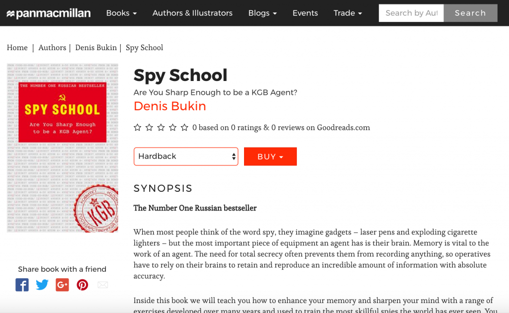 Spy School by Denis Bukin Macmillan