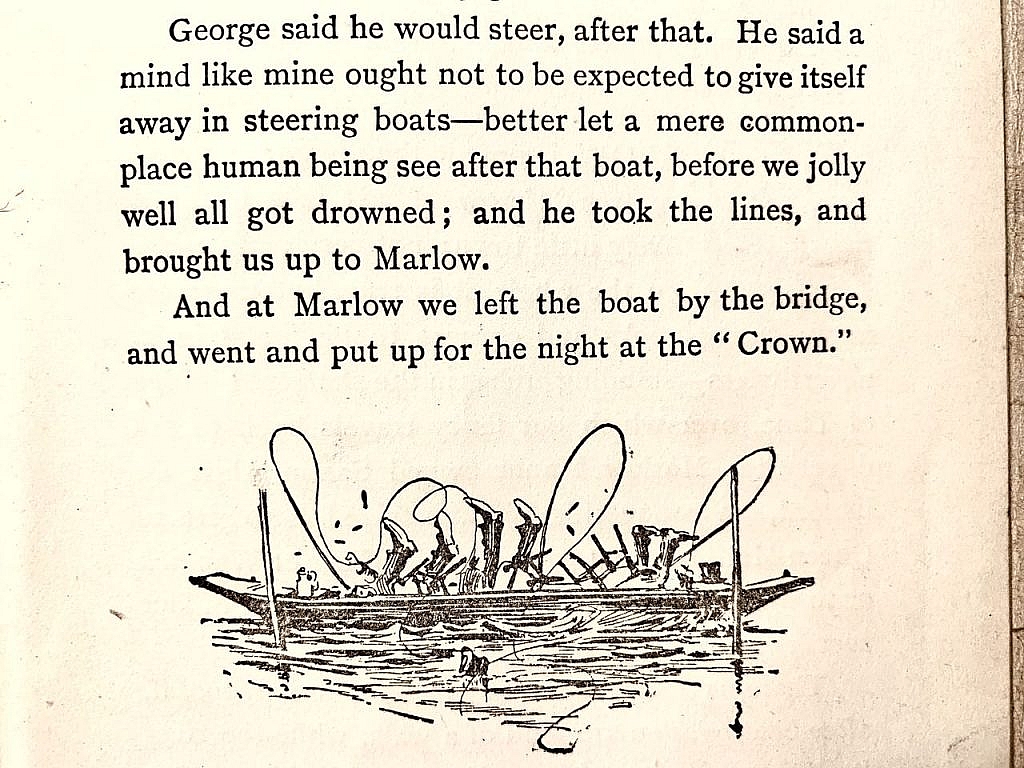 Three men in a boat. 1889